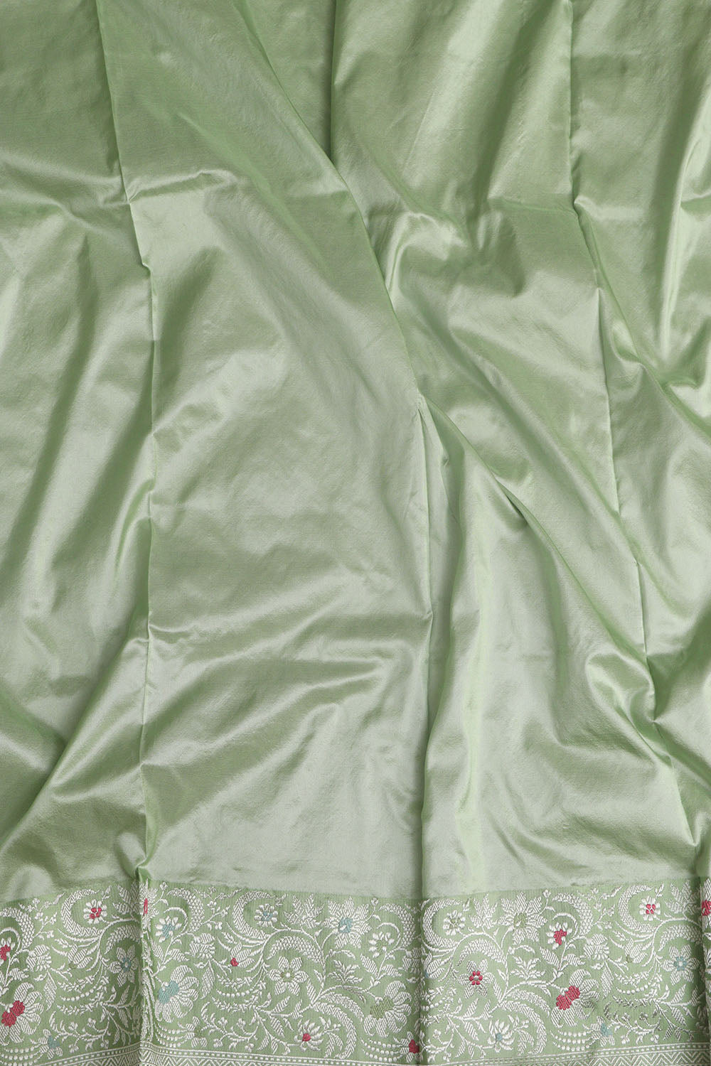 Exquisite Green Handloom Banarasi Pure Katan Silk Kadwa Meenakari Saree - Luxurion World