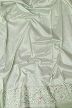 Exquisite Green Handloom Banarasi Pure Katan Silk Kadwa Meenakari Saree - Luxurion World