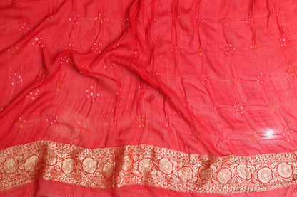 Banarasi Bandhani Pure Georgette Saree - Elegant and Traditional - Luxurion World