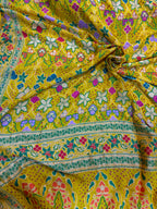 Yellow Georgette Banarasi Bandhani Meenakari Saree