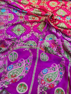 Multicolor Georgette Banarasi Bandhani Meenakari Saree