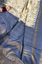 Pastel Digital Printed Silk Ikat Weaved Saree - Luxurion World