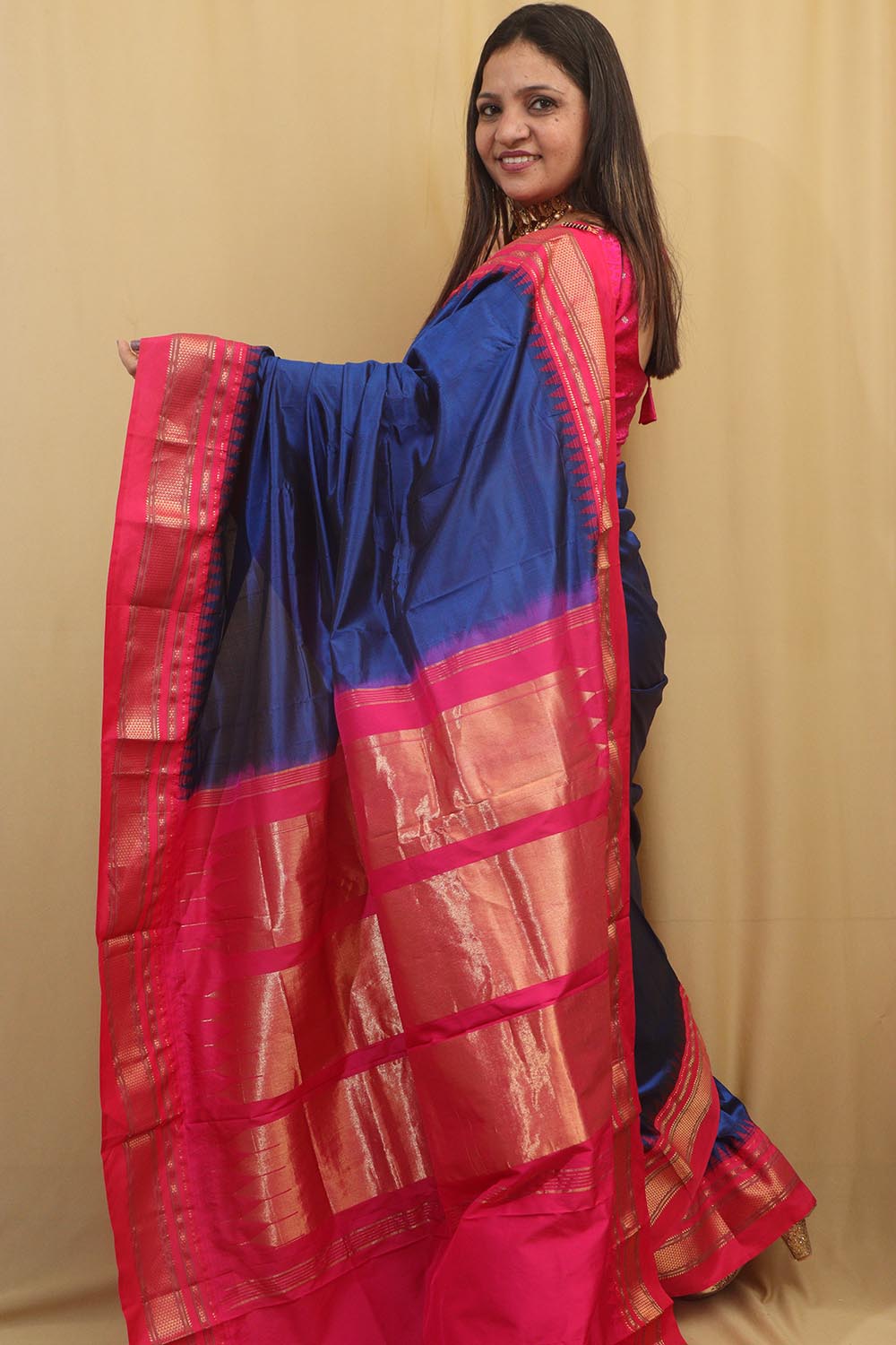 Blue Ilkal Pure Silk Saree: Elegant and Timeless - Luxurion World