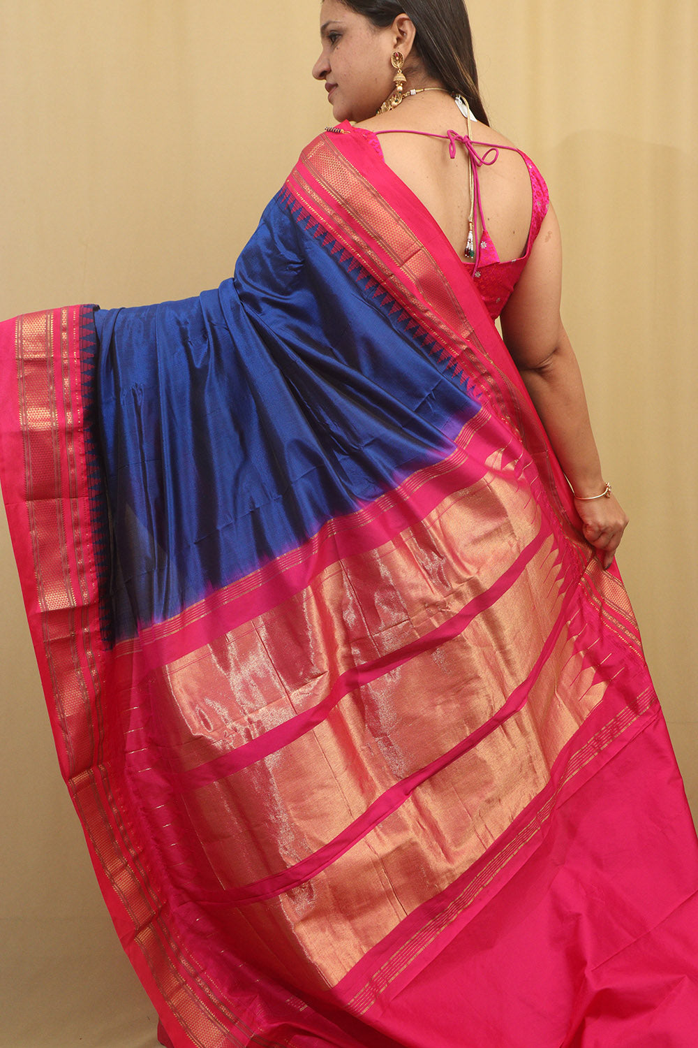 Blue Ilkal Pure Silk Saree: Elegant and Timeless - Luxurion World