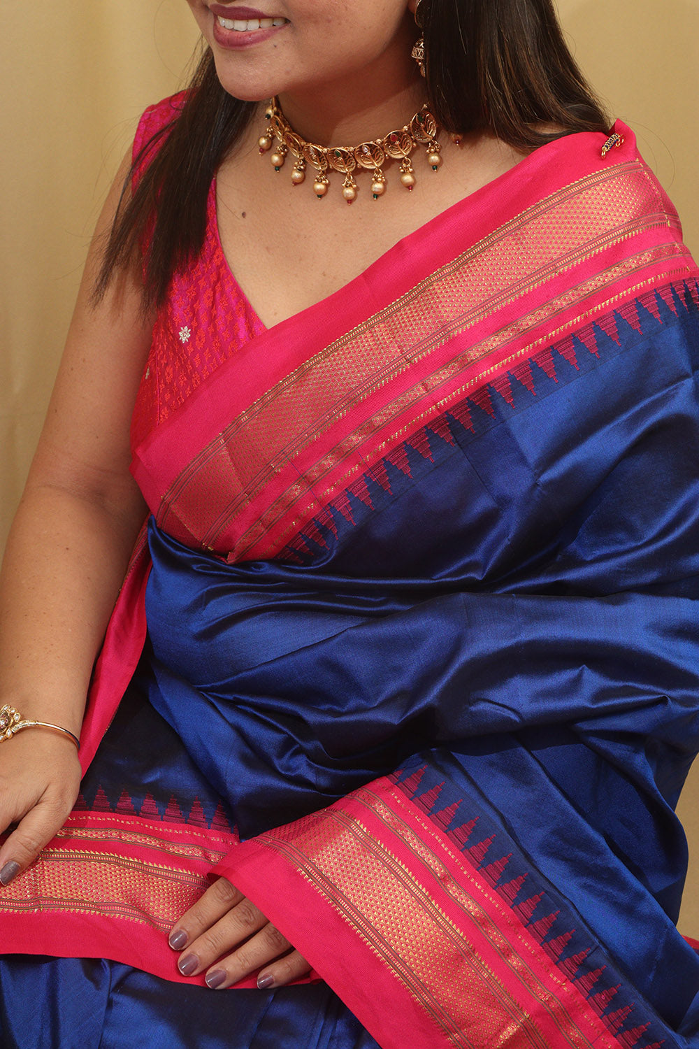 Blue Ilkal Pure Silk Saree: Elegant and Timeless - Luxurion World