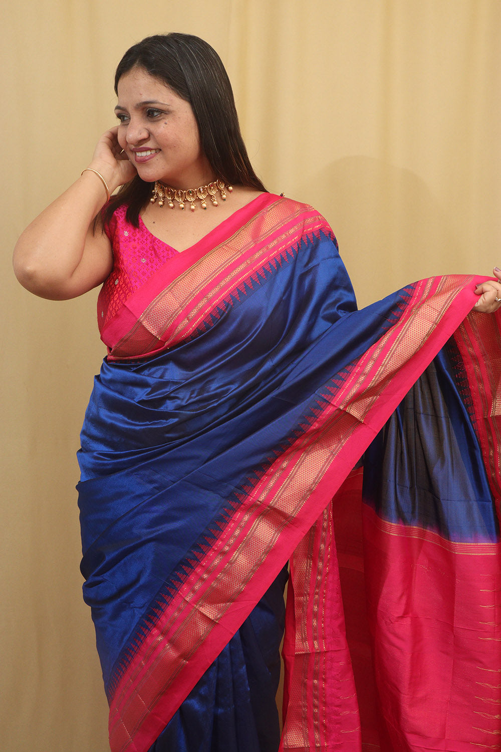Blue Ilkal Pure Silk Saree: Elegant and Timeless - Luxurion World