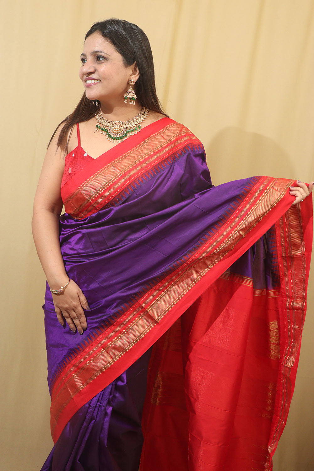 Exquisite Purple Ilkal Silk Saree - Pure Elegance - Luxurion World