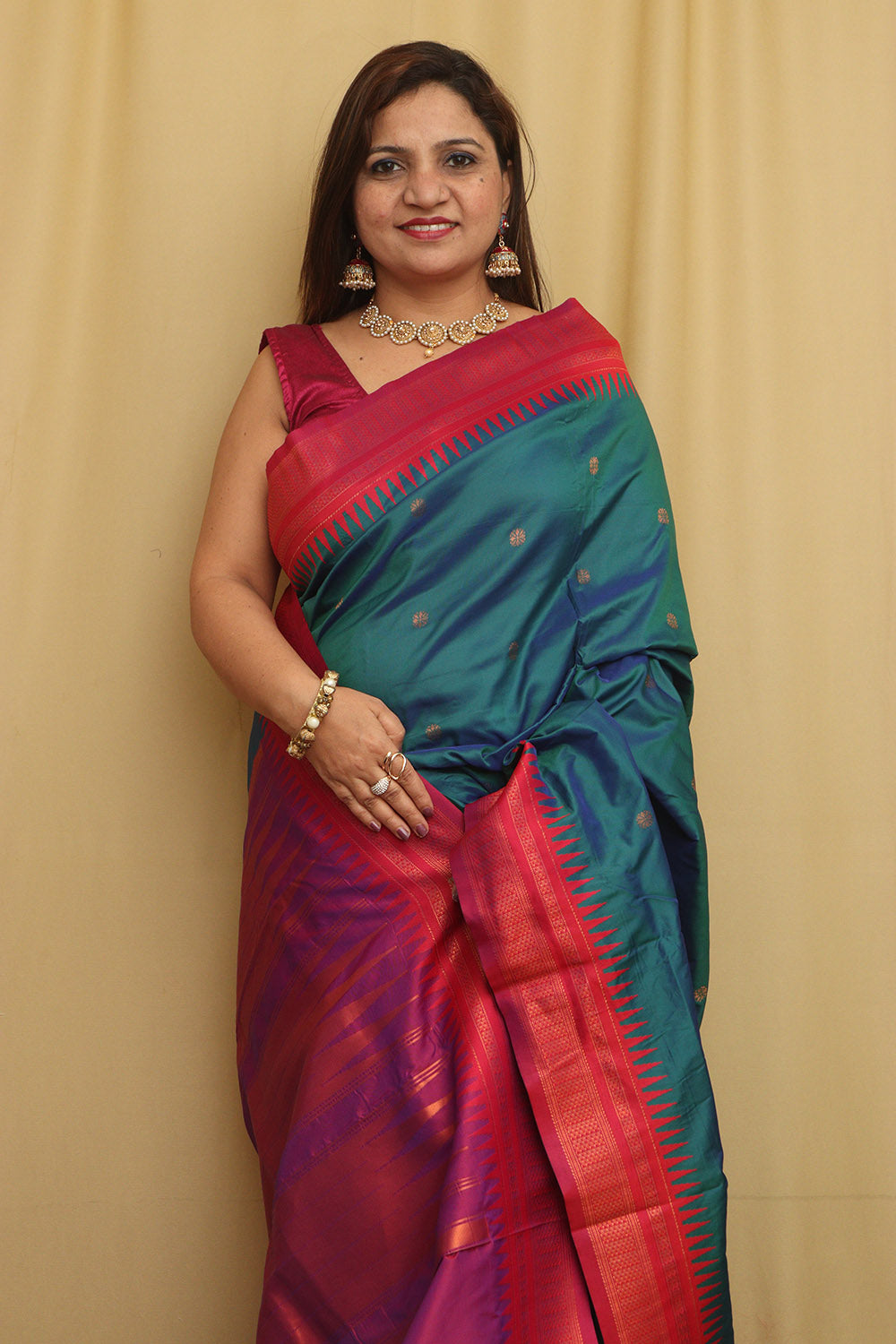 Elegant Blue Shot Ilkal Silk Saree - Luxurion World