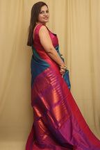 Elegant Blue Shot Ilkal Silk Saree - Luxurion World