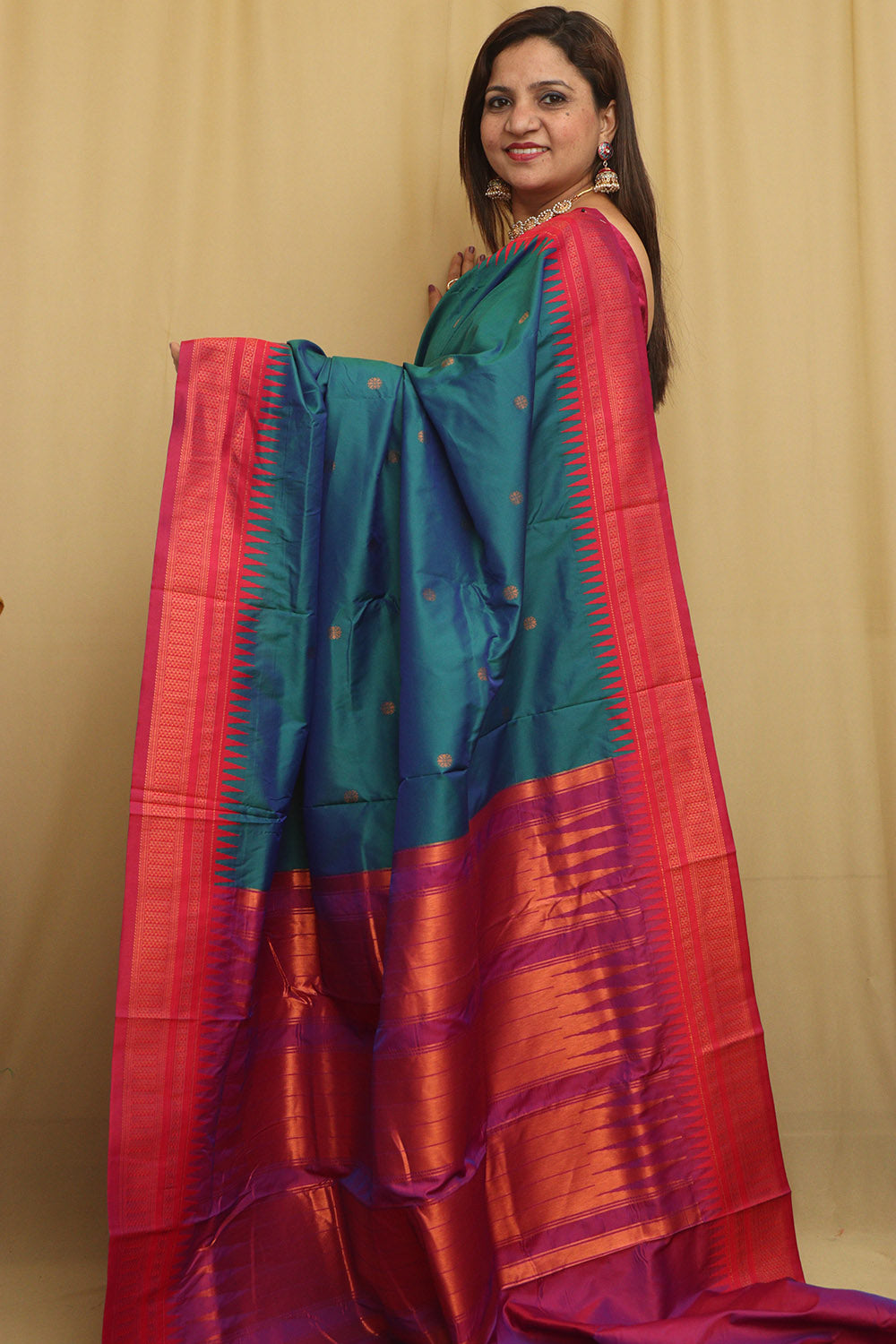 Elegant Blue Shot Ilkal Silk Saree - Luxurion World