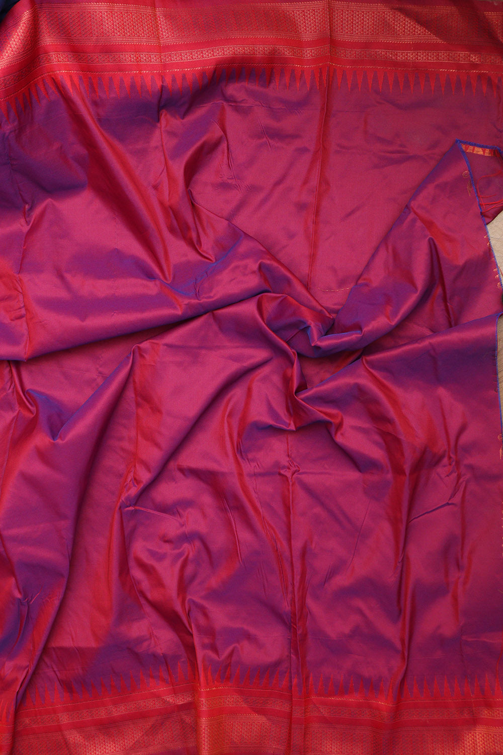 Elegant Blue Shot Ilkal Silk Saree - Luxurion World