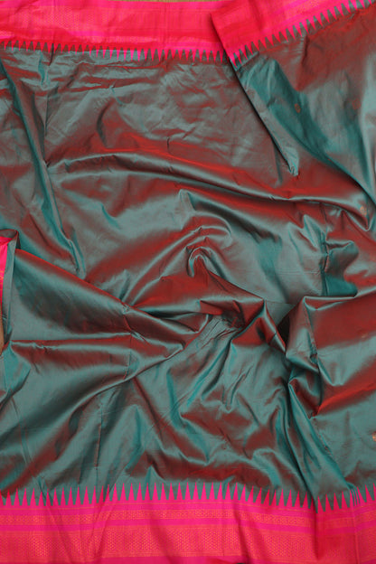 Stunning Green Shot Ilkal Silk Saree - Limited Edition - Luxurion World