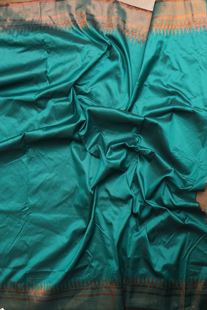 Beautiful Blue Ilkal Silk Saree - Luxurion World