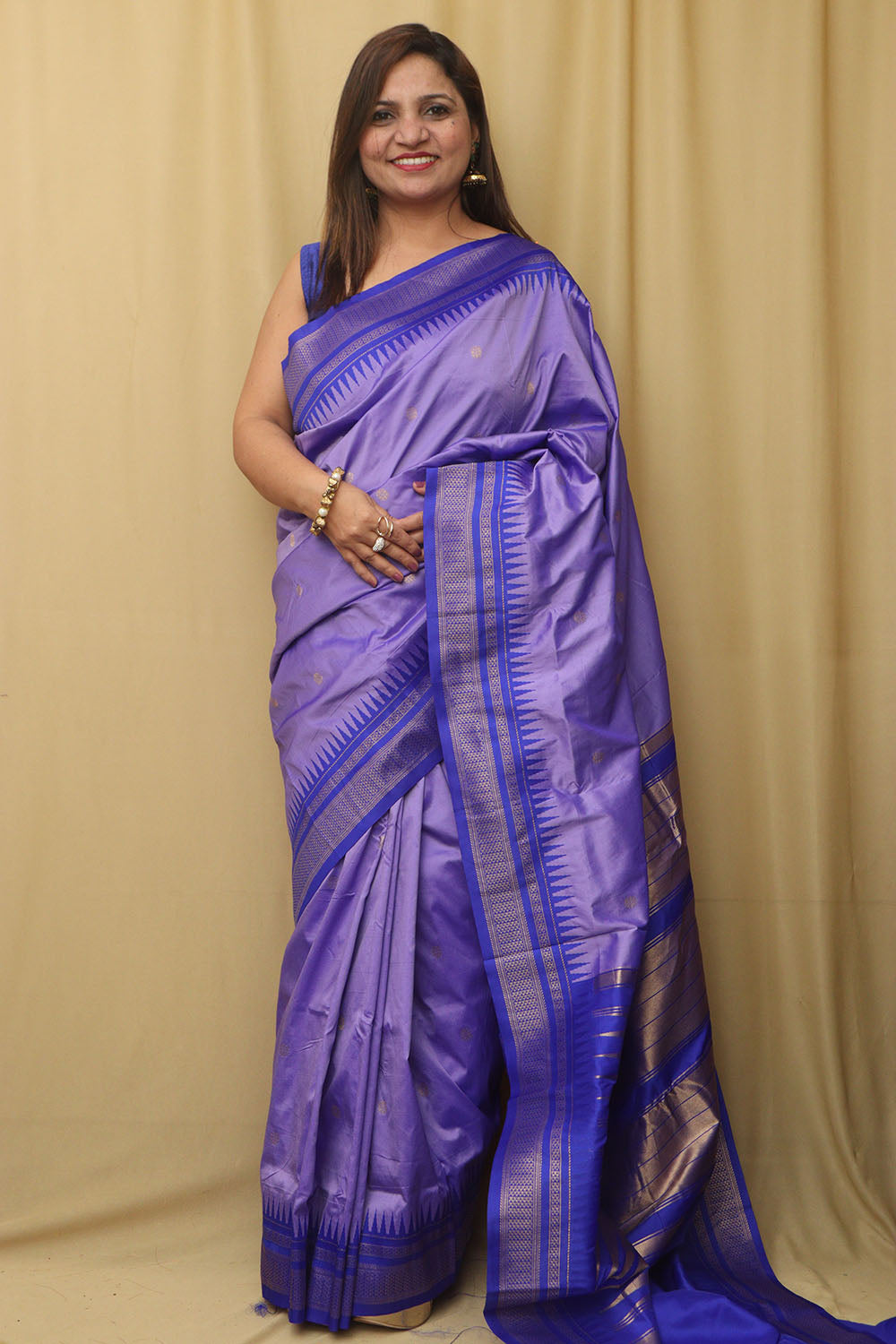 Stunning Purple Ilkal Silk Saree - Elegant and Timeless - Luxurion World