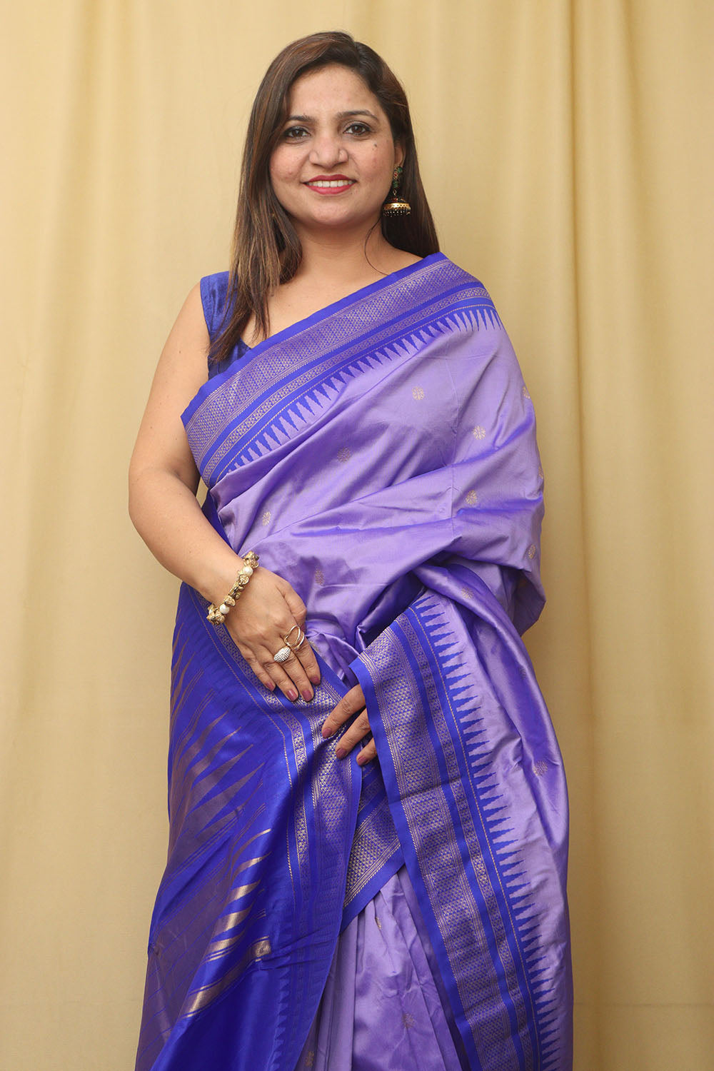 Stunning Purple Ilkal Silk Saree - Elegant and Timeless - Luxurion World