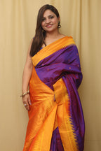 Exquisite Purple Ilkal Silk Saree - Elegant and Timeless - Luxurion World
