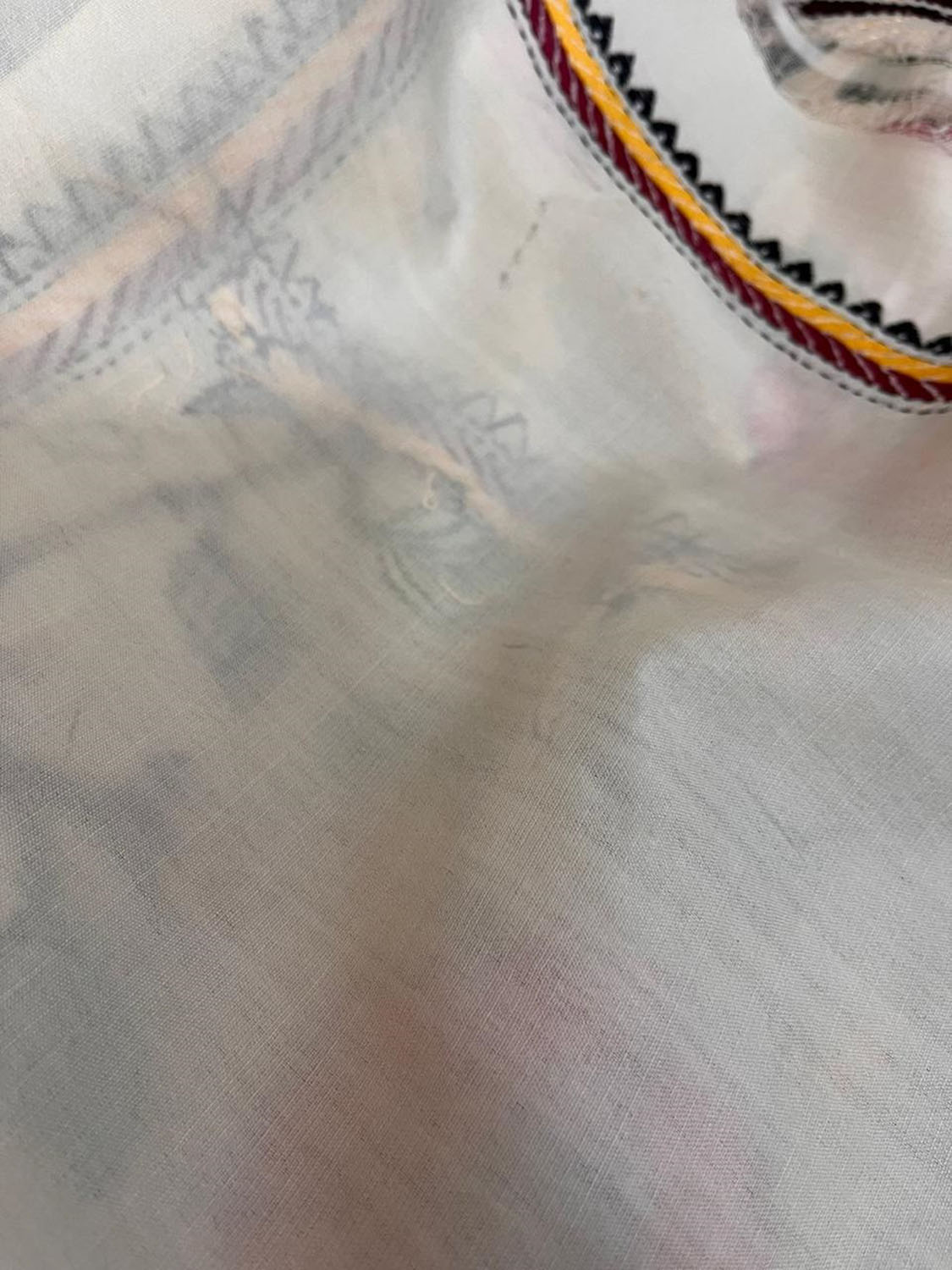 Pastel Kantha Tussar Silk Saree with Hand Embroidery - Luxurion World