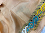 Pastel Kantha Hand Embroidered Bangalore Silk Saree