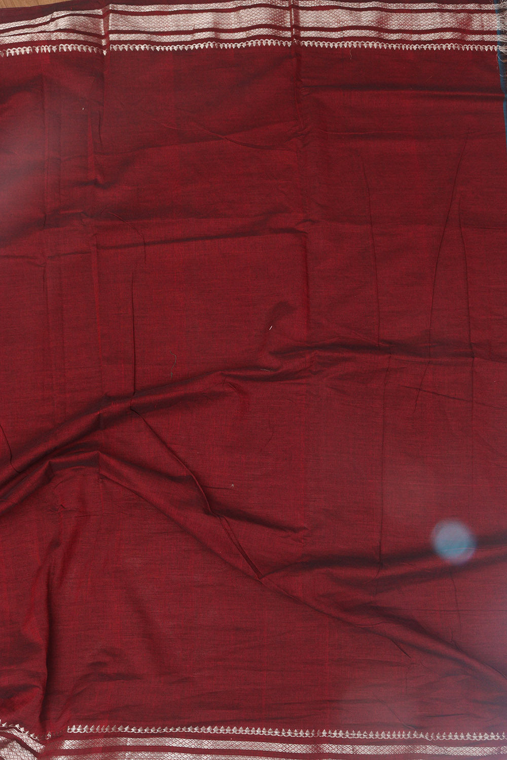 Maroon Paithani Handloom Pure Cotton Saree - Luxurion World