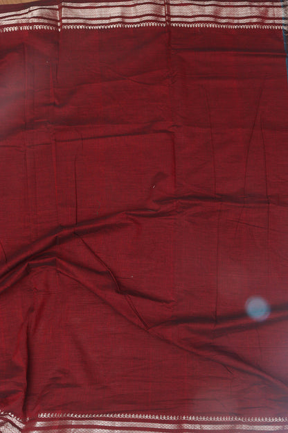 Maroon Paithani Handloom Pure Cotton Saree - Luxurion World