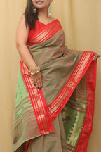 Green Paithani Handloom Pure Cotton Saree - Luxurion World