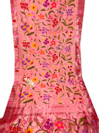 Pink Paithani Pure Silk Saree Muniya Border Brocade Bridal Wedding