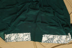Green Hand Embroidered Parsi Gara Crepe Bird And Flower Design Saree - Luxurion World