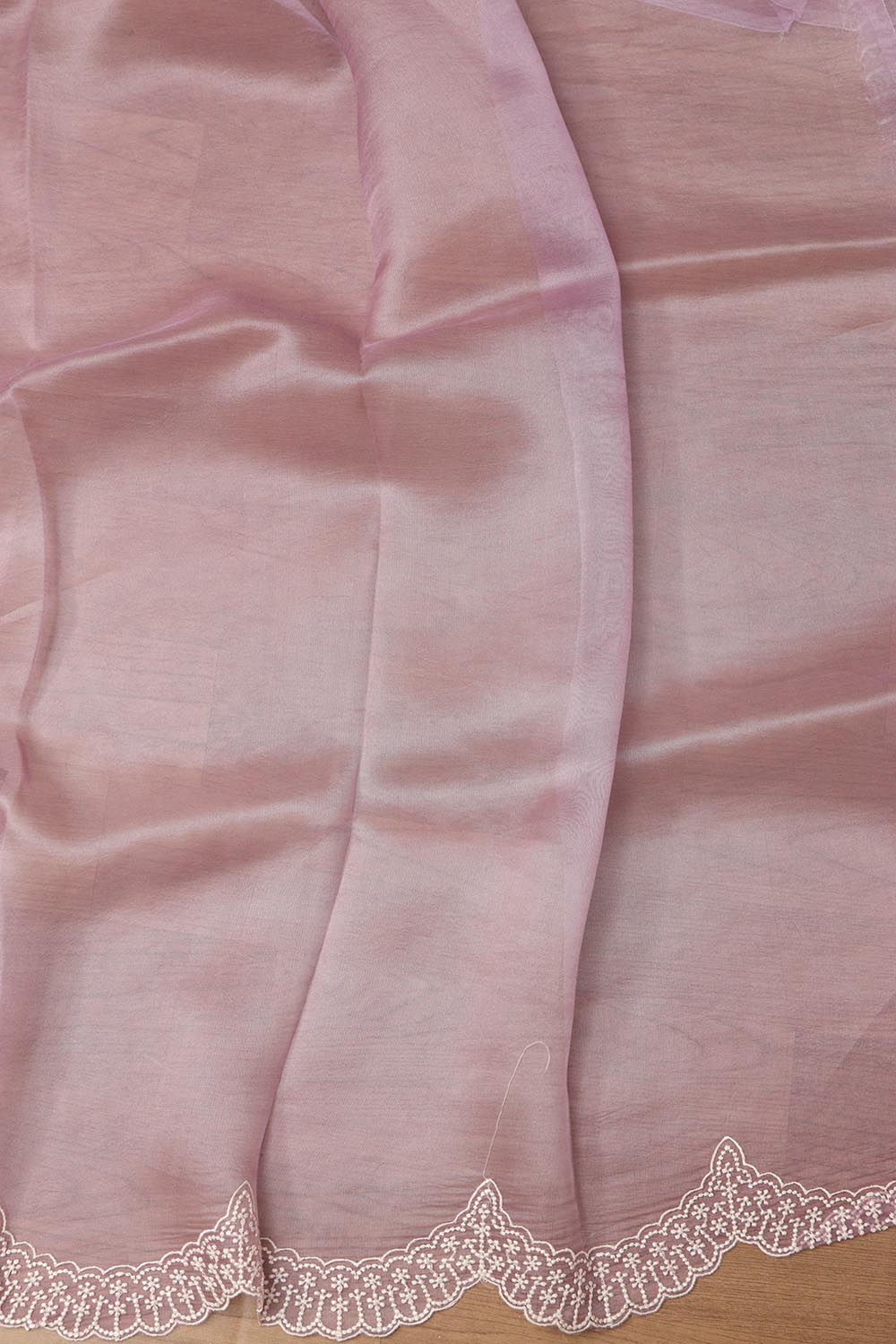 Stylish Purple Trendy Organza Tissue Embroidered Saree - Luxurion World