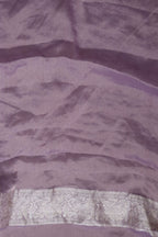 Elegant Banarasi Purple Tissue Georgette Saree - Luxurion World