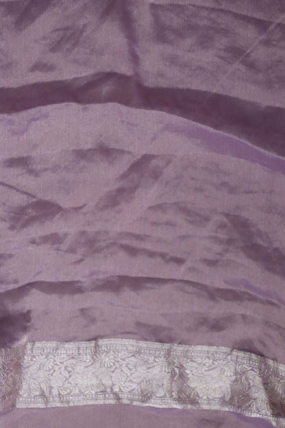 Elegant Banarasi Purple Tissue Georgette Saree - Luxurion World