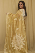 Yellow Trendy Banarasi Tissue Organza Embroidered Saree - Luxurion World
