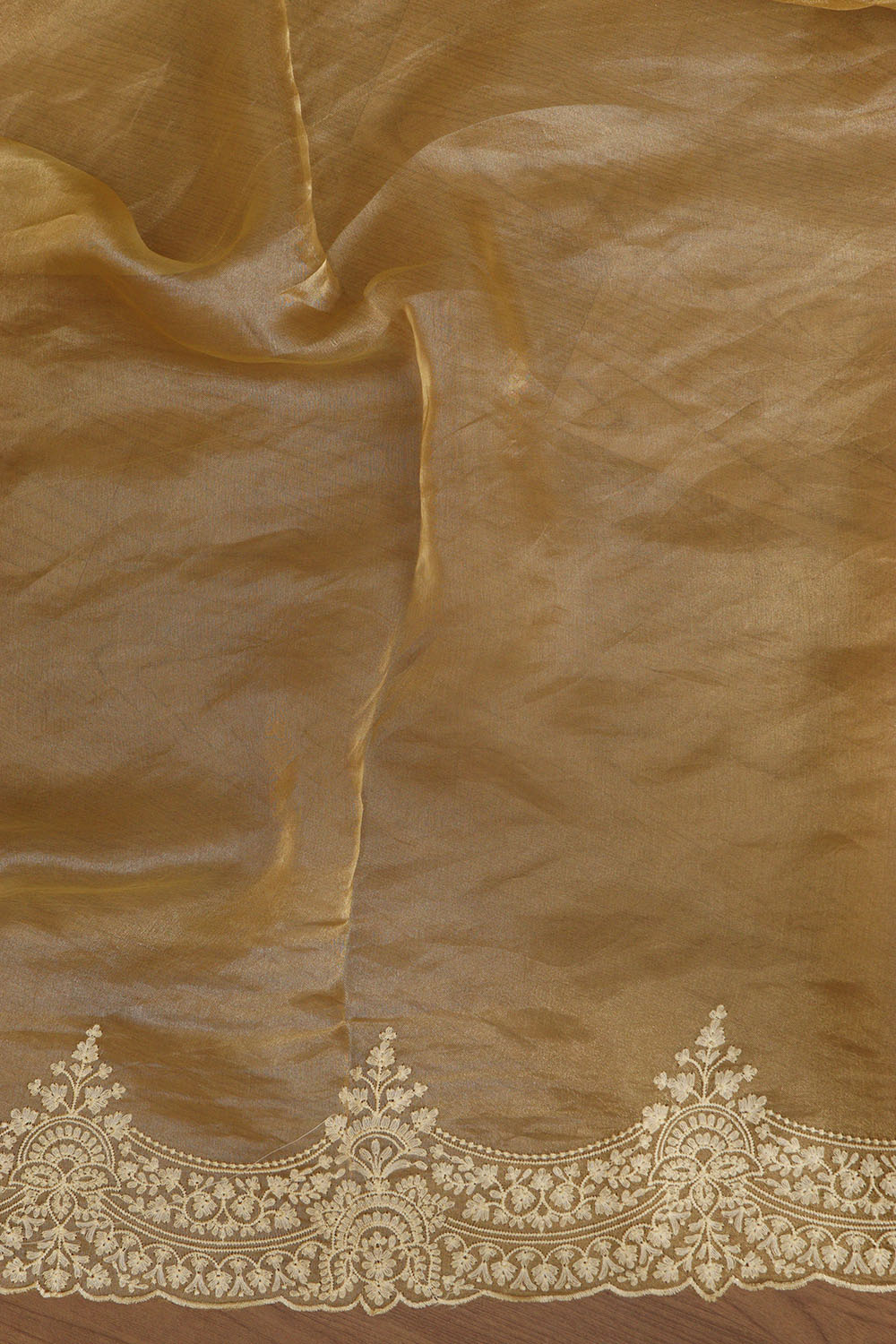 Yellow Trendy Banarasi Tissue Organza Embroidered Saree - Luxurion World