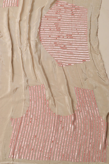 Sea Green Trendy Pure Georgette Sequins Work Saree - Luxurion World