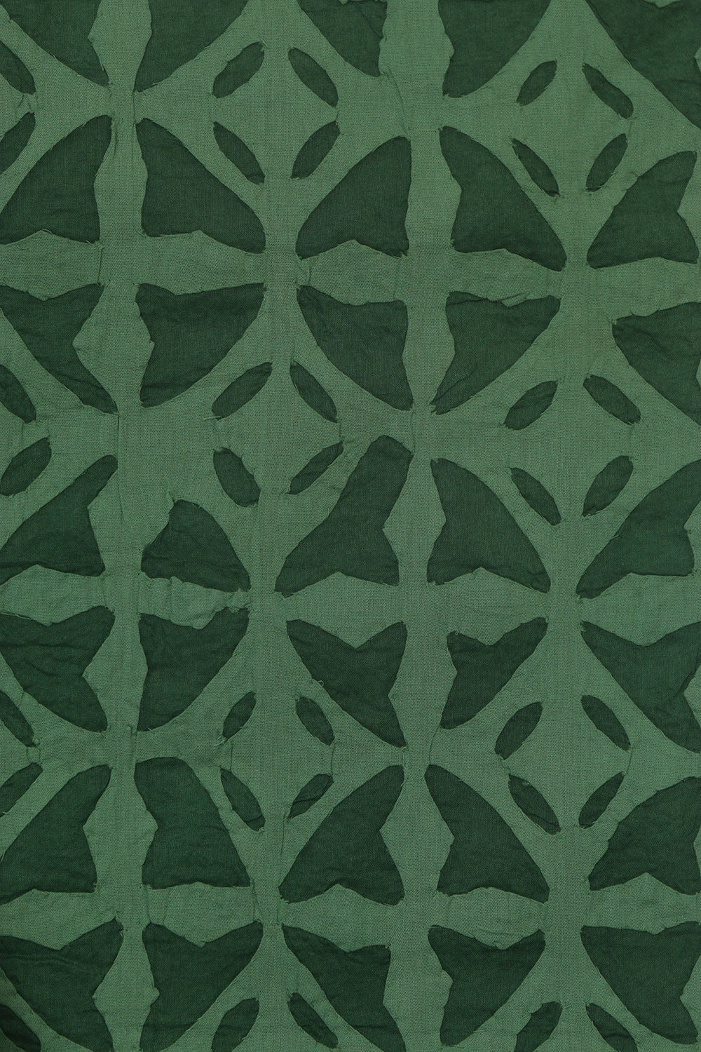 Green Hand Applique Work Cotton Two Piece Unstitched Suit Set - Luxurion World