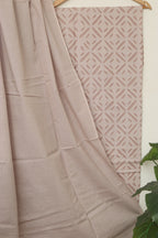 Pastel Hand Applique Work Cotton Two Piece Unstitched Suit Set - Luxurion World