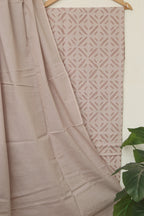Pastel Hand Applique Work Cotton Two Piece Unstitched Suit Set - Luxurion World