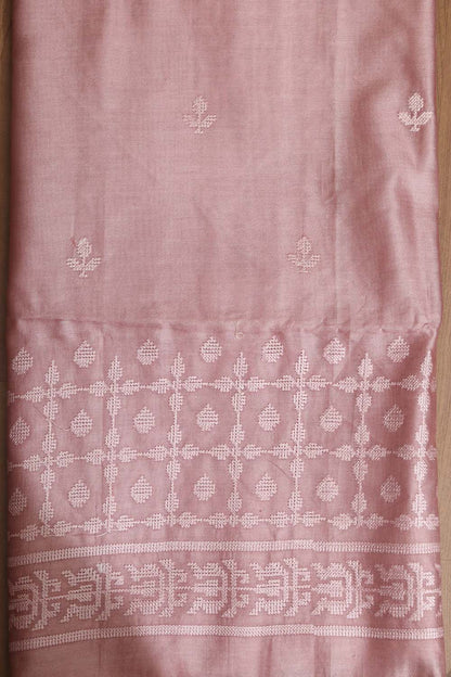 Stunning Pink Digital Printed Chanderi Silk Embroidered Three Piece Suit Set - Luxurion World
