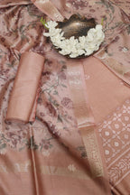 Orange Digital Printed Chanderi Silk Embroidered Three Piece Suit Set - Luxurion World