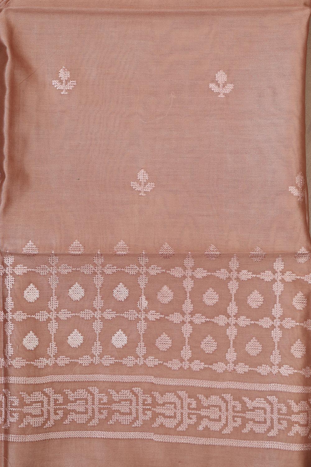 Orange Digital Printed Chanderi Silk Embroidered Three Piece Suit Set - Luxurion World