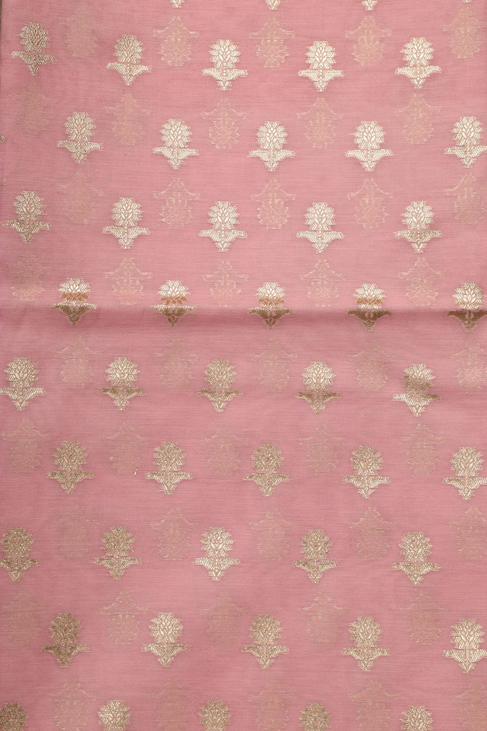 Stunning Pink Banarasi Chanderi Silk Three Piece Unstitched Suit Set - Luxurion World