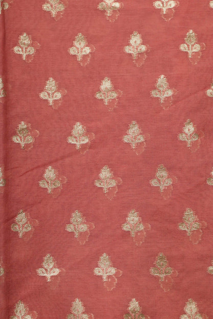 Stunning Pink Banarasi Chanderi Silk Three Piece Unstitched Suit Set - Luxurion World