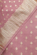 Stunning Pink Banarasi Chanderi Silk Three Piece Unstitched Suit Set - Luxurion World