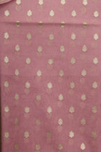 Stunning Pink Banarasi Chanderi Silk Three Piece Unstitched Suit Set - Luxurion World