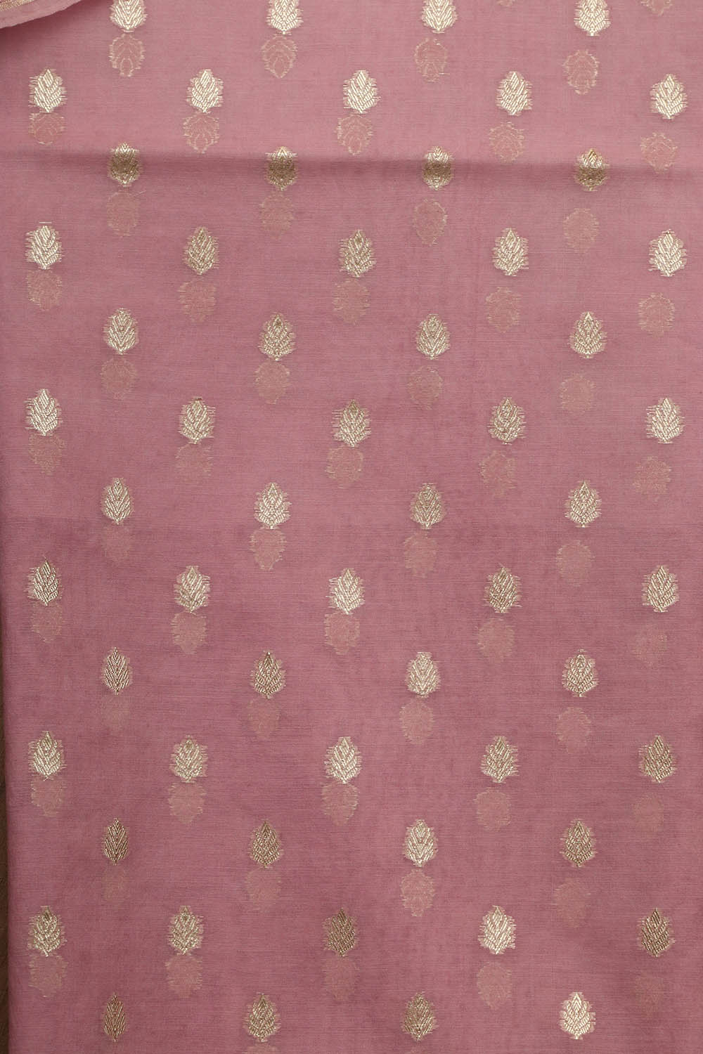 Stunning Pink Banarasi Chanderi Silk Three Piece Unstitched Suit Set - Luxurion World