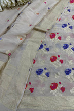 Exquisite Dyeable Banarasi Pure Moonga Silk Meenakari Two Piece Unstitched Suit Set - Luxurion World