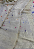 Exquisite Dyeable Banarasi Pure Moonga Silk Meenakari Two Piece Unstitched Suit Set - Luxurion World