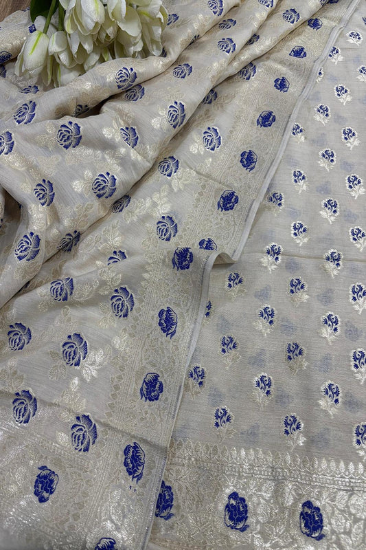 Exquisite Dyeable Banarasi Pure Moonga Silk Meenakari Two Piece Unstitched Suit Set - Luxurion World