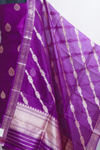 Exquisite Banarasi Pure Chiniya Silk Three Piece Unstitched Suit Set With Kora Silk Dupatta - Luxurion World