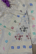 Dyeable Banarasi Pure Moonga Silk Handloom Meenakari Two Piece Unstitched Suit Set - Luxurion World
