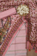 Chic Pink Linen Digital Printed Three Piece Suit Set - Luxurion World